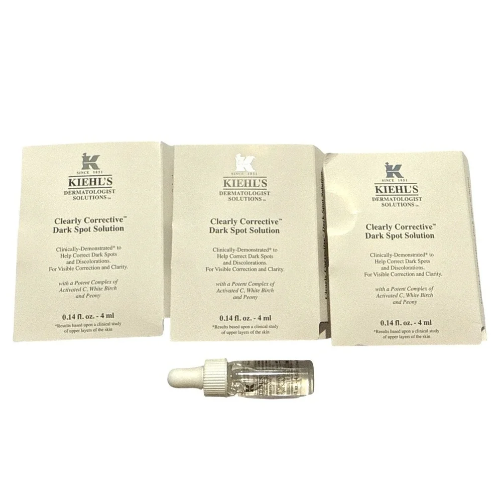 Lot of 3: Kiehl's Clearly Corrective Dark Spot Solution 4ml * 3= 12ml / 0.42 oz
